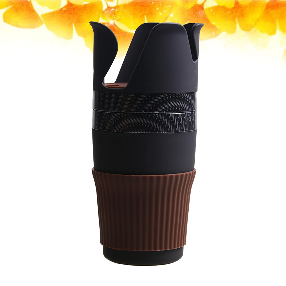 

Multifunction Car Cup Holder Auto Inner Bottle Drink Stand Mobile Phone Storage Box For Universal Seat Black Square