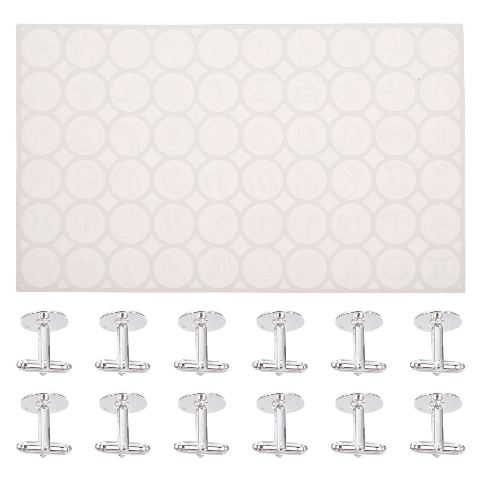 

Silicone Cufflinks for DIY Shirt Buttons Decorative Molds Reusable Easy Clean Shirt Cufflinks Diy Molds Jewelry Accessories