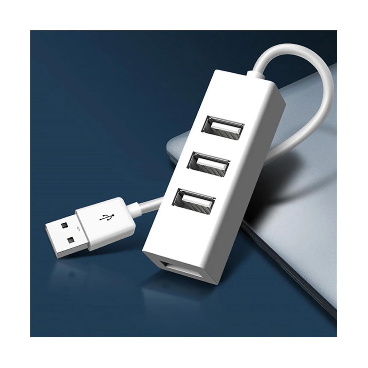 AT87-5Pcs Hub USB Multi 2.0 Hub USB Splitter Power Adapter High Speed 4 Port All in One for PC Windows Computer Accessories A