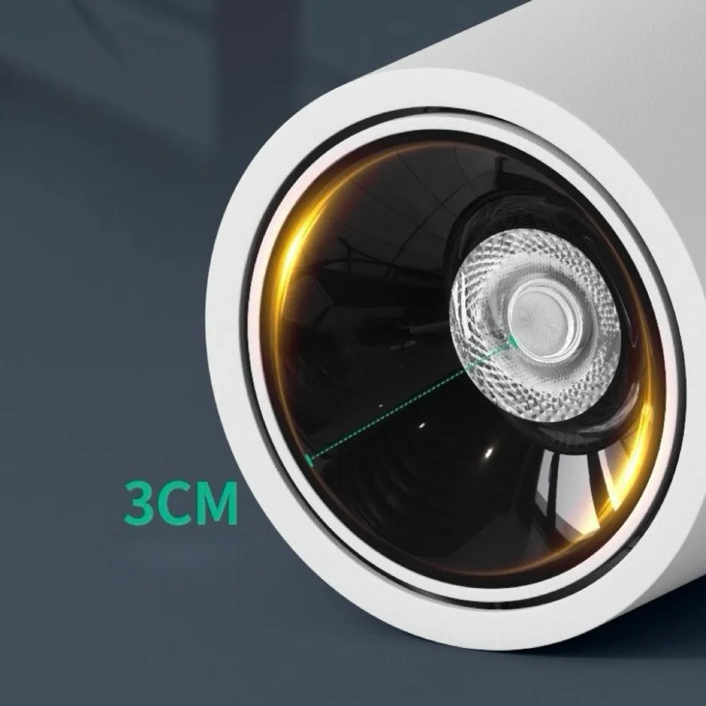 Adjustable Angle 7W Led Spotlight Surface Mounted Anti-glare Ceiling Spot Light Energy Saving Dimmable Downlight Corridor
