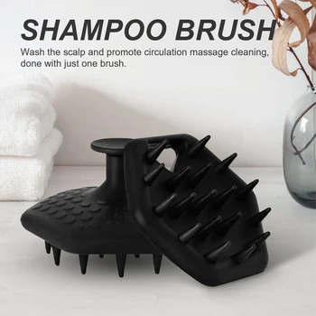 Silicone Massage Comb Anti-Dandruff Anti-skid Hairbrush Bath Shower Brush Hair Root Itching Scalp Hair Shower Brush Home Tool