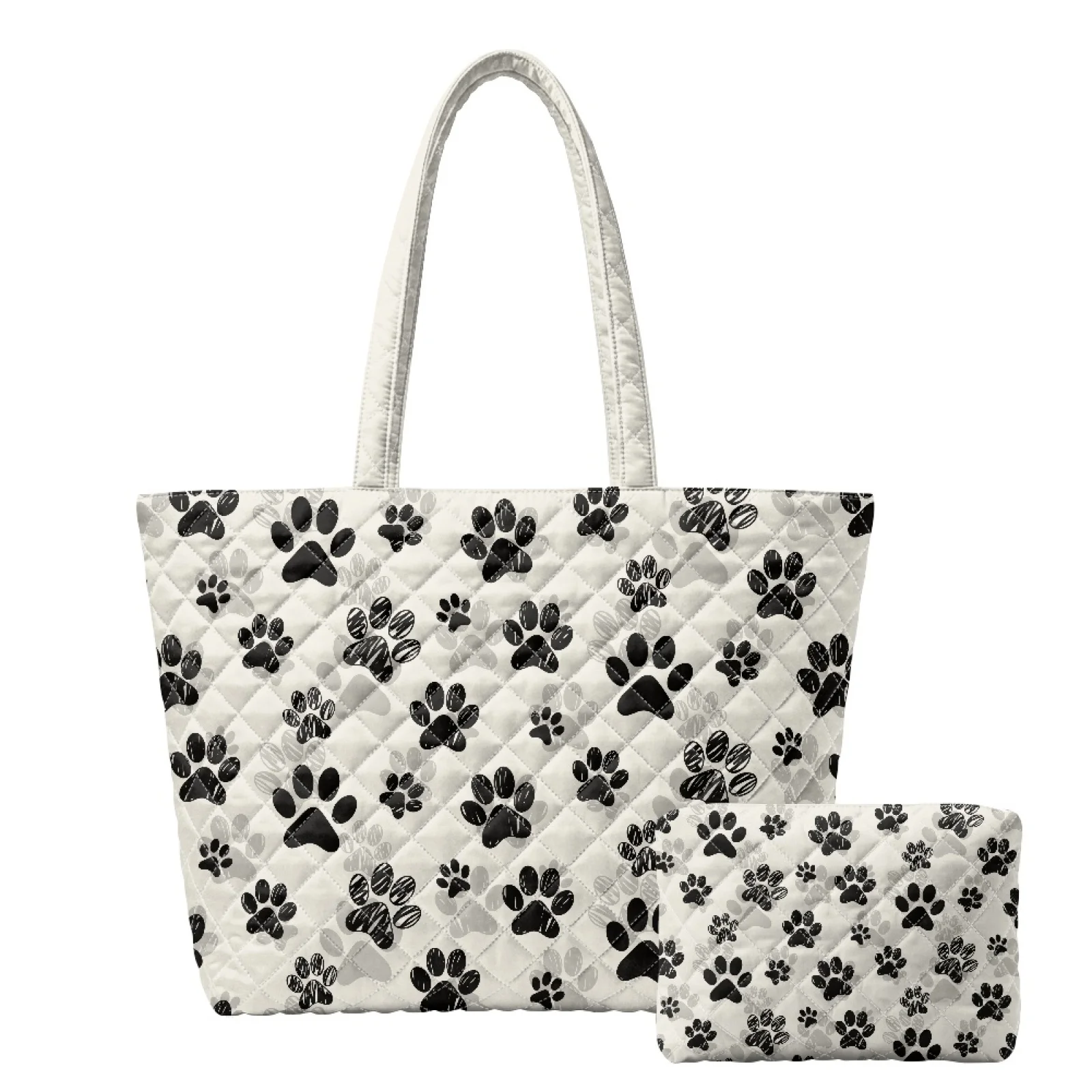 Coloranimal Skull Rose 2 Pieces Embroidered Purses and Handbags Set for Commuter Inner Pockets for