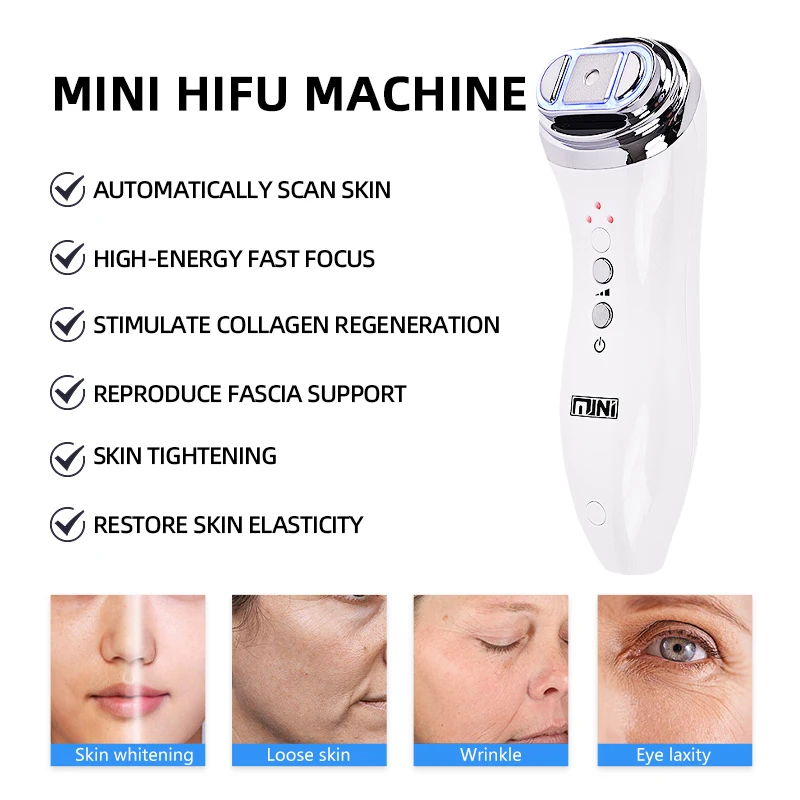 EMS miniature HIFU ultrasonic radio frequency facial lifting and tensioning skin machine facial massage skin beauty machine USEU