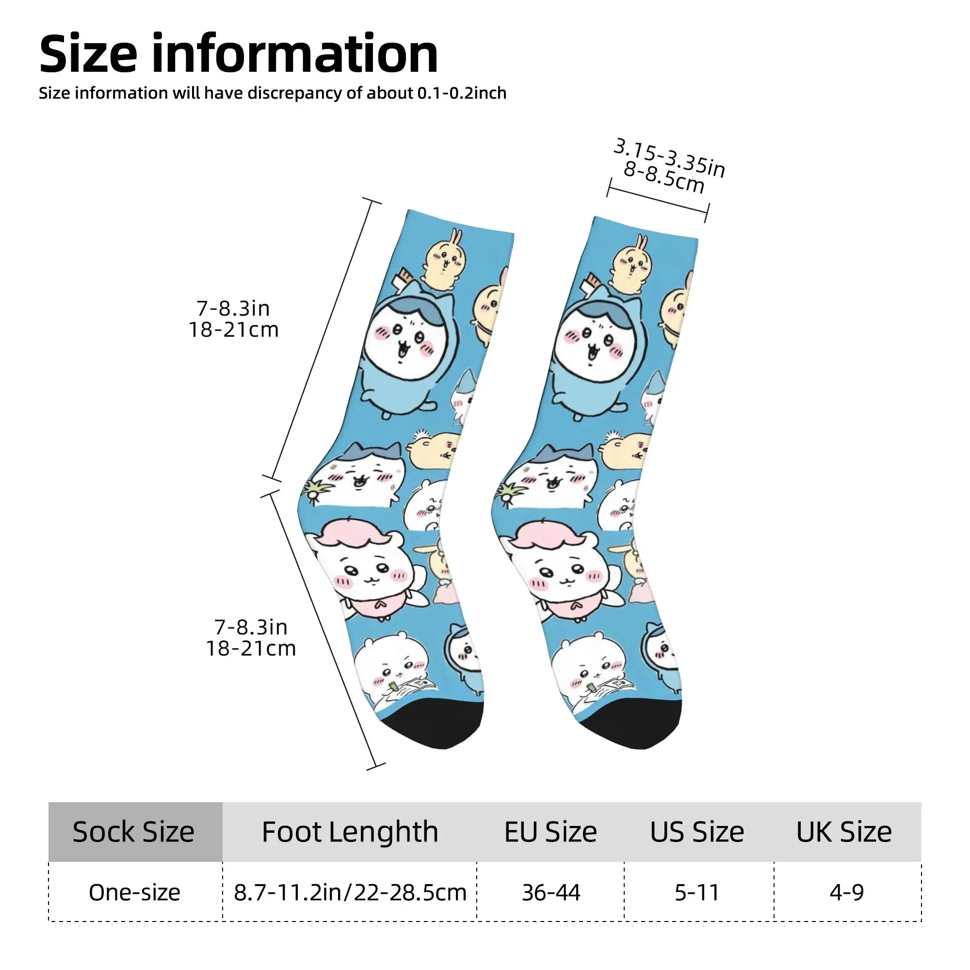 جوارب Chiikawa جوارب كورية للرجال جوارب ناعمة للخريف جوارب تزلج جرافيك مضادة للانزلاق هدية