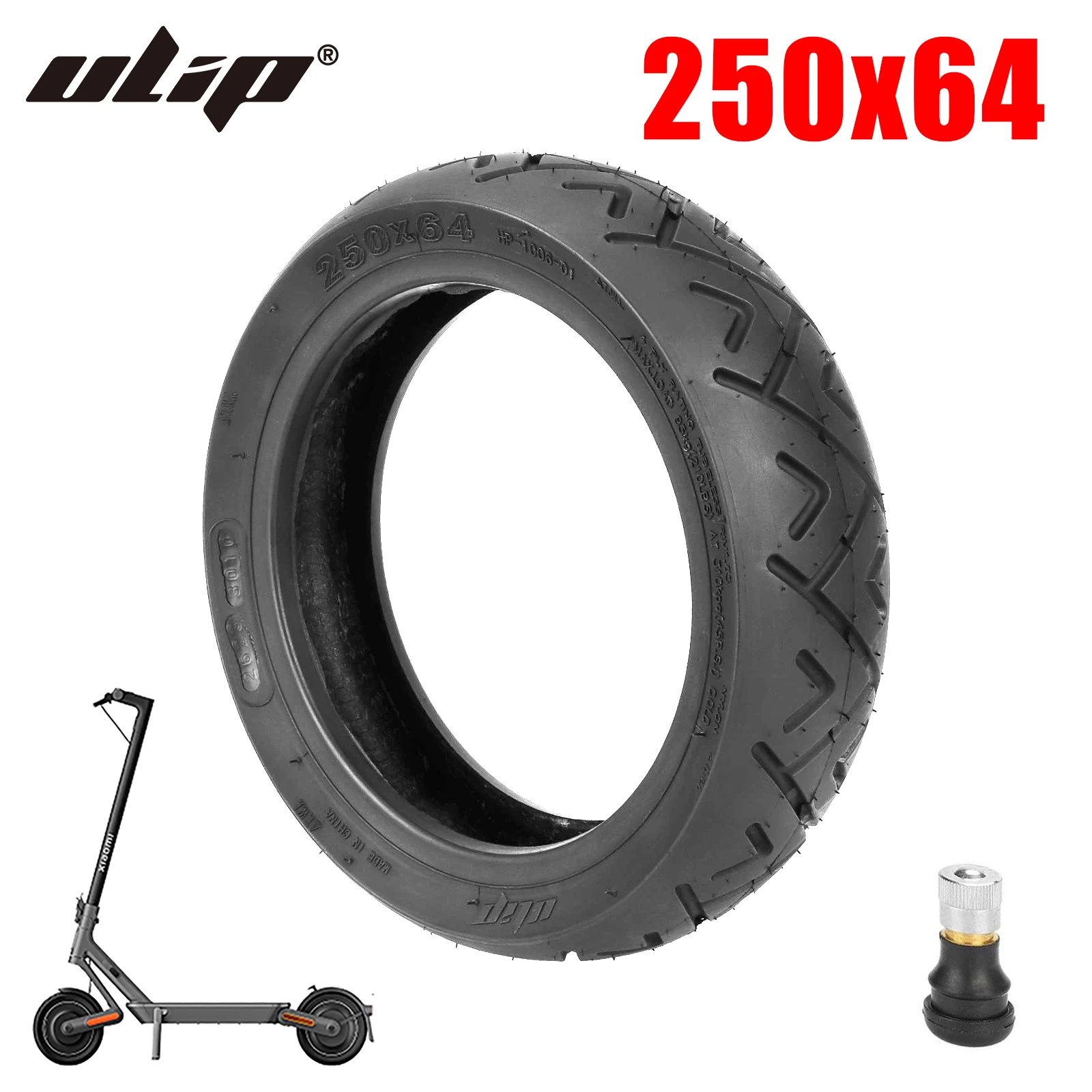 Ulip 10Inch City Road Vacuum Tire 250x64 for Xiaomi  Electric Scooter 4 Ultra 250x54 Tyre Front And Rear Wheel Replacement Parts