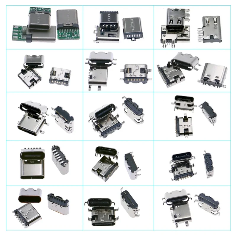 75Pcs/sets 15Value Type-C USB Charging Dock Connectors Mix Use Mobile Phone And Digital Product Repair Assortment Kits