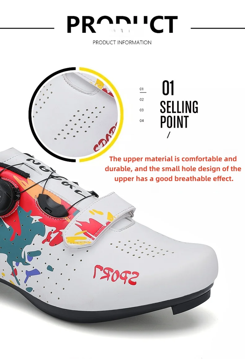 Herbst- und Winter-Fahrradschuhe, Unisex, mit robuster Sohle, geeignet für Straßen- und Mountainbikes, professionelles Fahrradzubehör, ideal zum Radfahren. – Detail 5