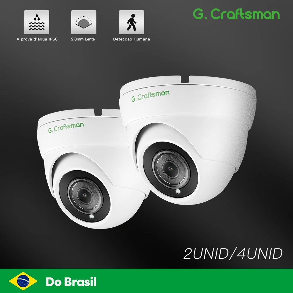 B-X, XMeye 2 PCS/4 PCS Câmera IP POE 3MP para CFTV, Lente Grande Angular 2.8mm, Visão Noturna Infravermelha, Compatível com ONVIF, Segurança e Vigilância para Ambientes Internos, Modelo GX-MFI-M3C, do Brasil.