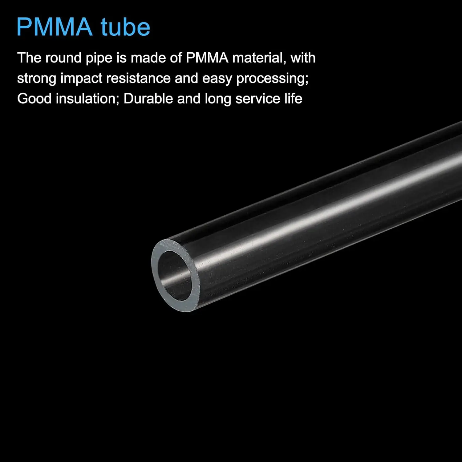 Naxilai 2 pezzi tubo acrilico trasparente tubo rotondo rigido 10 mm (3/8") ID 14 mm (0,55") diametro esterno per lampade e lanterne, sistema di raffreddamento ad acqua
