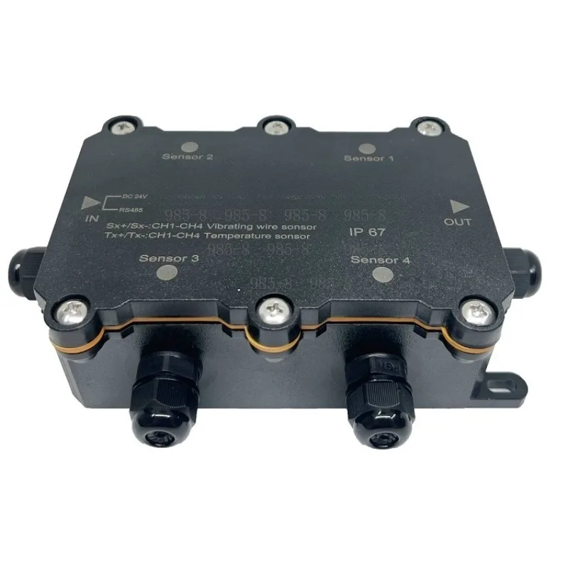 RS485 MODBUS RTU Stress Strain Monitoring System 4-Channel Vibrating Wire Data Acquisition