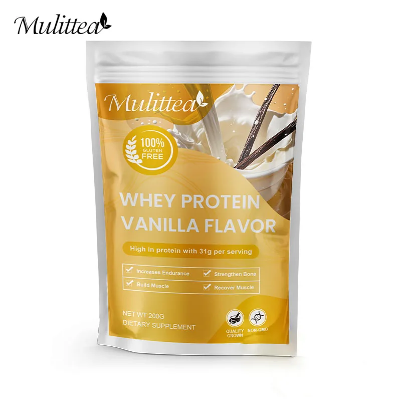 Mulittea Vanilla Flavored Whey Protein Premium Grass-Fed Whey Protein Isolate And Probiotics For A Healthy Immune System