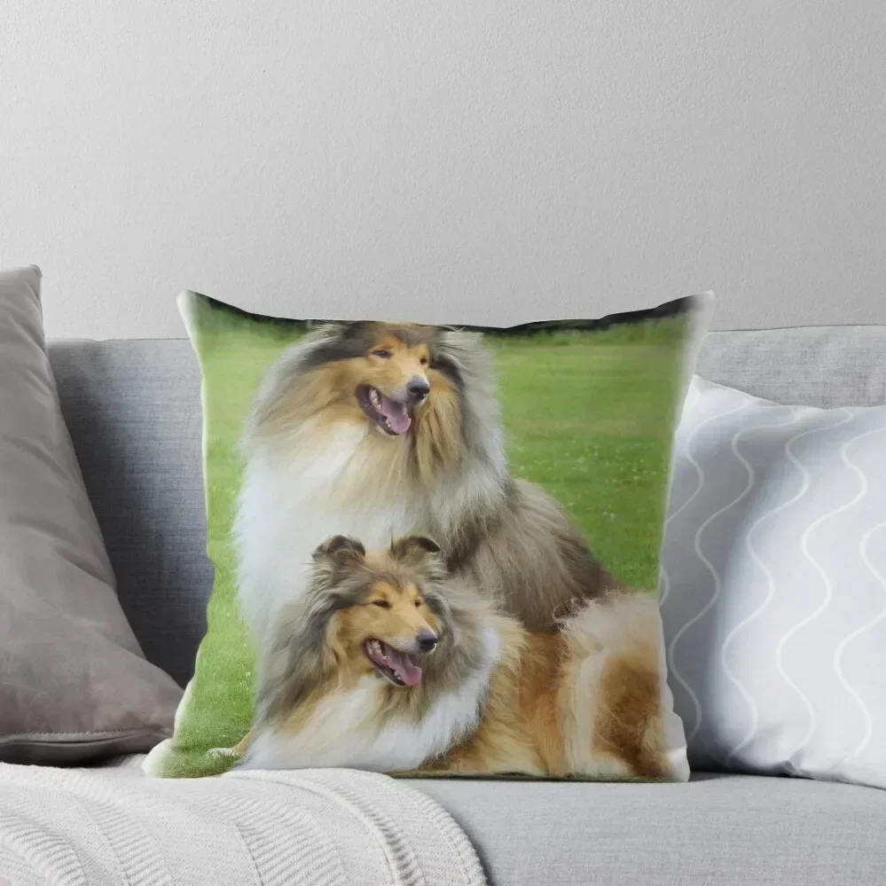 

Rough Collies Throw Pillow Couch Cushions home decor items Cushions Cover pillow