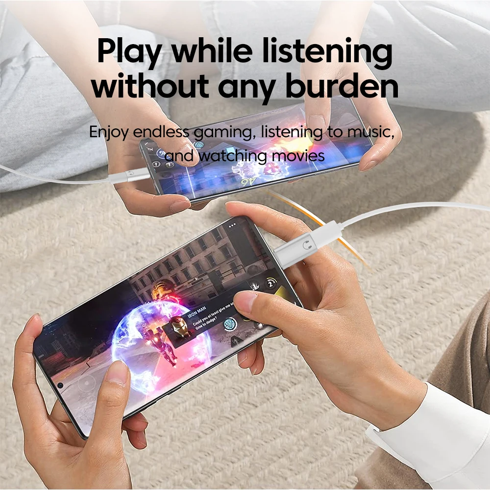 IOS Female to Type C Male Adapter For iPhone 16 15 Xiaomi Huawei ipad Wired Headset Converter USB C to ios Earphone Audio AUX
