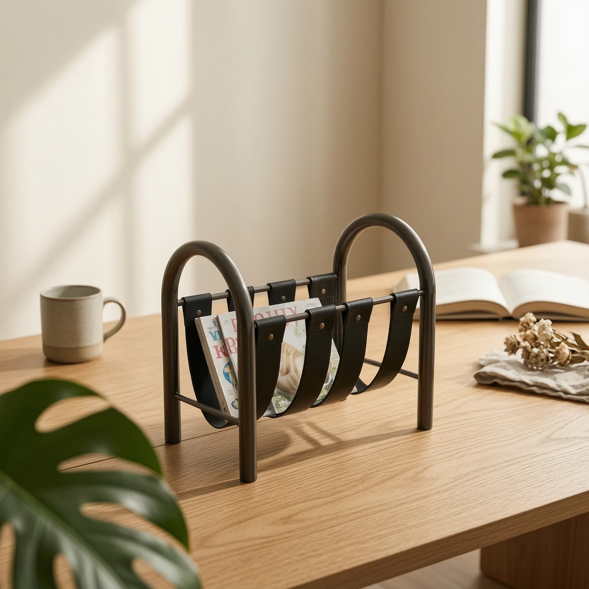magazine-rack-with-leather-straps-freestanding-magazine-rack-book-stand-floor-standing-furniture-decorative-for-readers