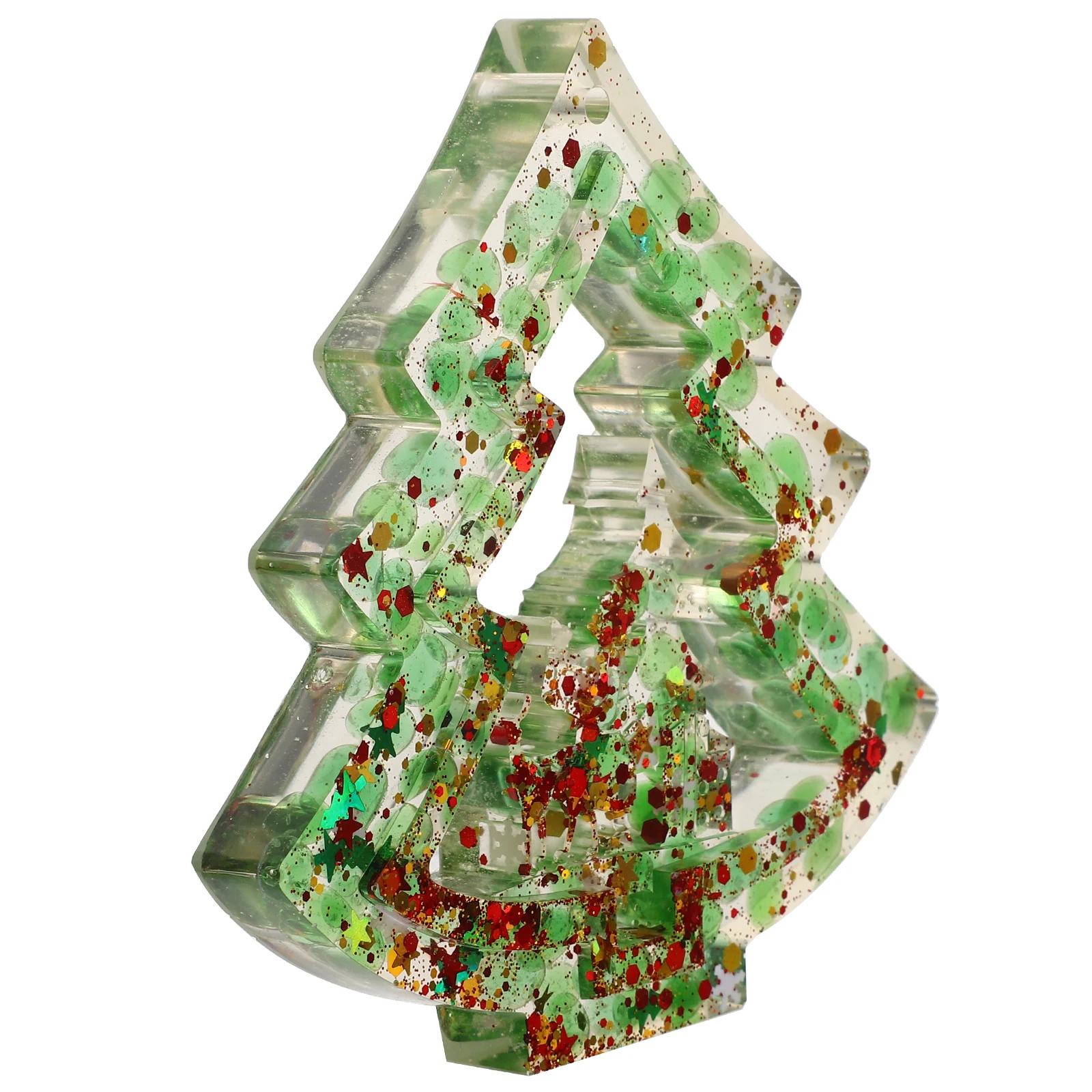 

Crystal Resin Christmas Tree Mini Desktop Decor Small Xmas Tree Tabletop Holiday Village Decoration Christmas Party Supplies