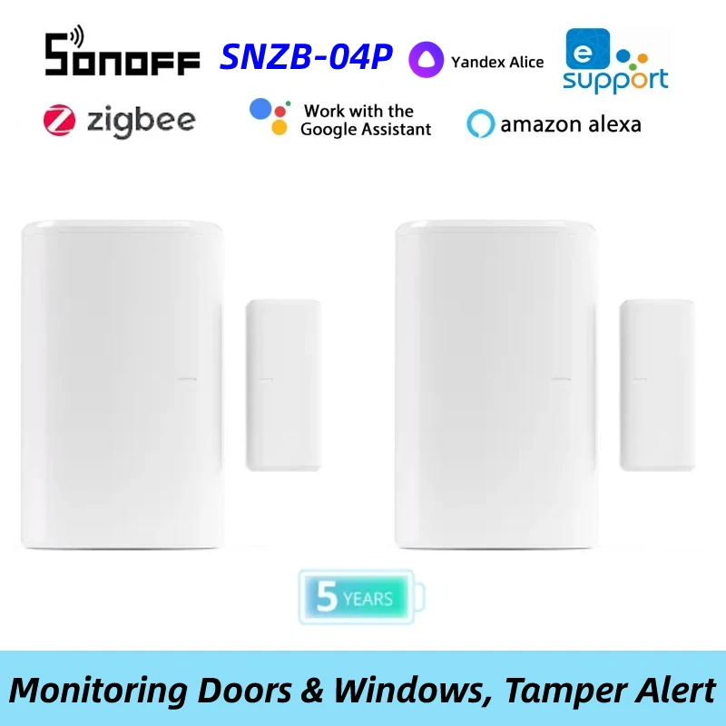 

SONOFF SNZB-04P Zigbee датчик двери, окна, датчик домашней охранной сигнализации, локальная умная сцена через Ewelink Smartthings Alexa Google Home