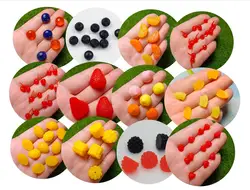 Bulk 100Pcs 3D PVC Artificial Fruit Toys Mini Lifelike Realistic Fruits Decorations For Kitchen Room Tableware Home Party Decor