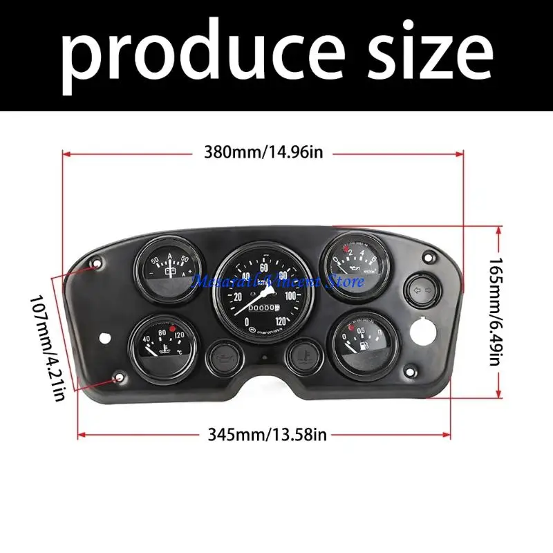 A70F Wassertemperaturanzeige mit klarem Display, 5-in-1-Überwachungsanzeige für Armaturenbrett von PKW und LKW, die mehrere – Detail 6