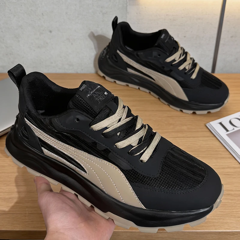 

Sanlitai Large Size Men's Shoes Extra Big Casual Footwear Black Color Shows Maturity Rubber Sole Durable And Wear-resistant