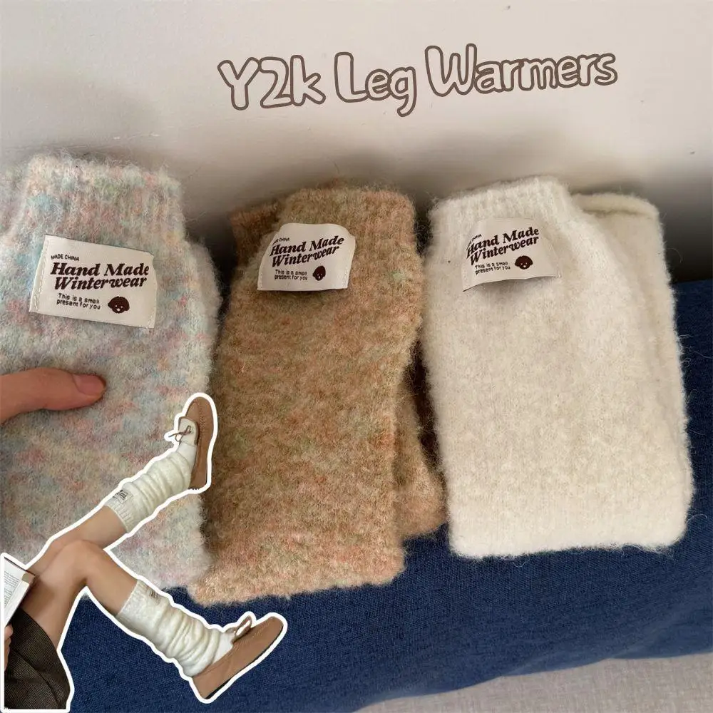 Mode Kintted Y2k Beenwarmers Zachte Winter Pluche Kousen Stapel Sokken Kousen Beenwarmer Vrouwen Meisjes Stapel Heap Sokken 45 cm