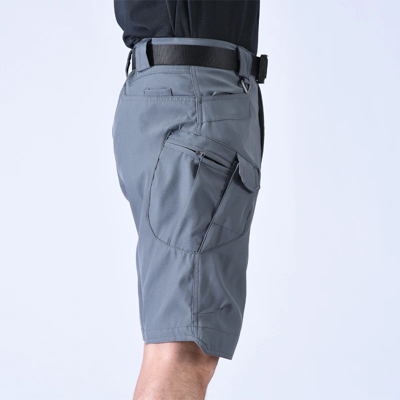 Men's Outdoor Elastic Tactical Combat Summber Shorts Camping Climbing Hiking Anti Resistance Military Sharkskin Pants Toursers