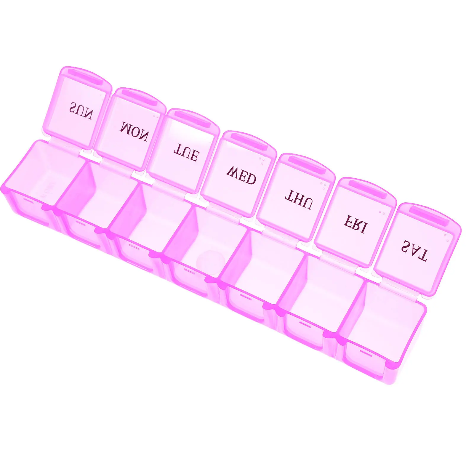 7-Slot Portable Case Travel Travel Portable Organized Medicine Box Daily Compartment Storagetravel Organizer Case