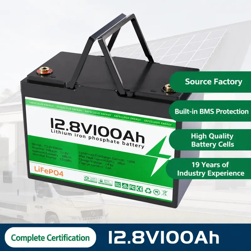 for Lithium Iron Phosphate 12V 100Ah RV Battery Communication Base Station UPS Power Supply Energy Storage Emergency Power