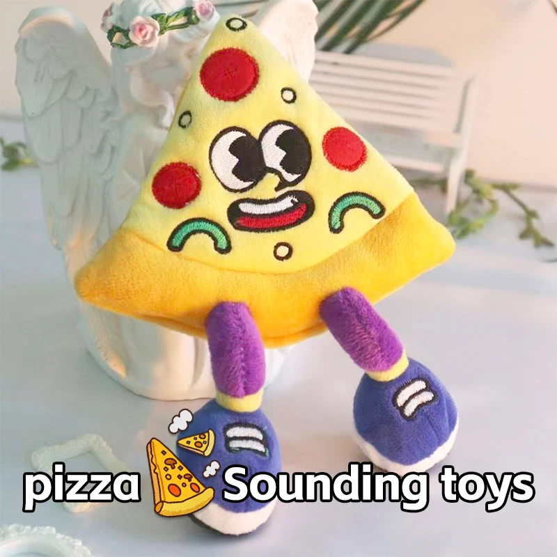 

Dog toy pet vocalization, simulated pizza, plush dog, dog companion, boredom doll, sleep with soothing teething puppies