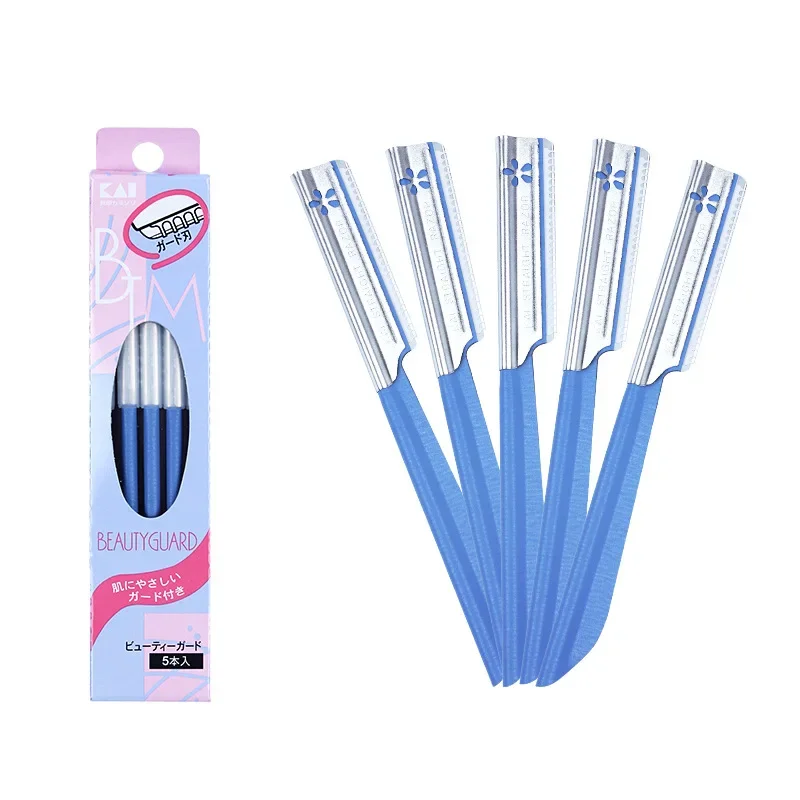 

5pcs Eyebrow Epilator Sets Face Blade Shaver Portable Stainless steel Hair Removal Safety Eyebrow Cutting Woman Makeup Tools