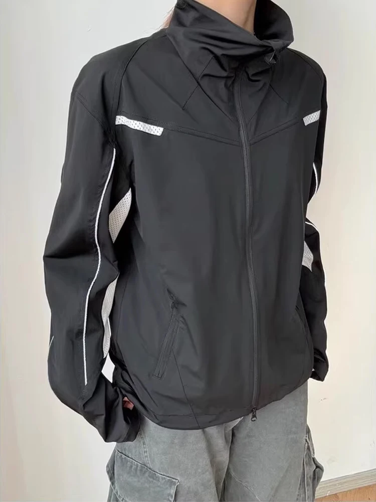 

Lightweight Breathable Ice Silk UV Protection Clothing Men's Summer Outdoor Qui Dry Sunscreen Jaet Lightweight Hooded Zip...