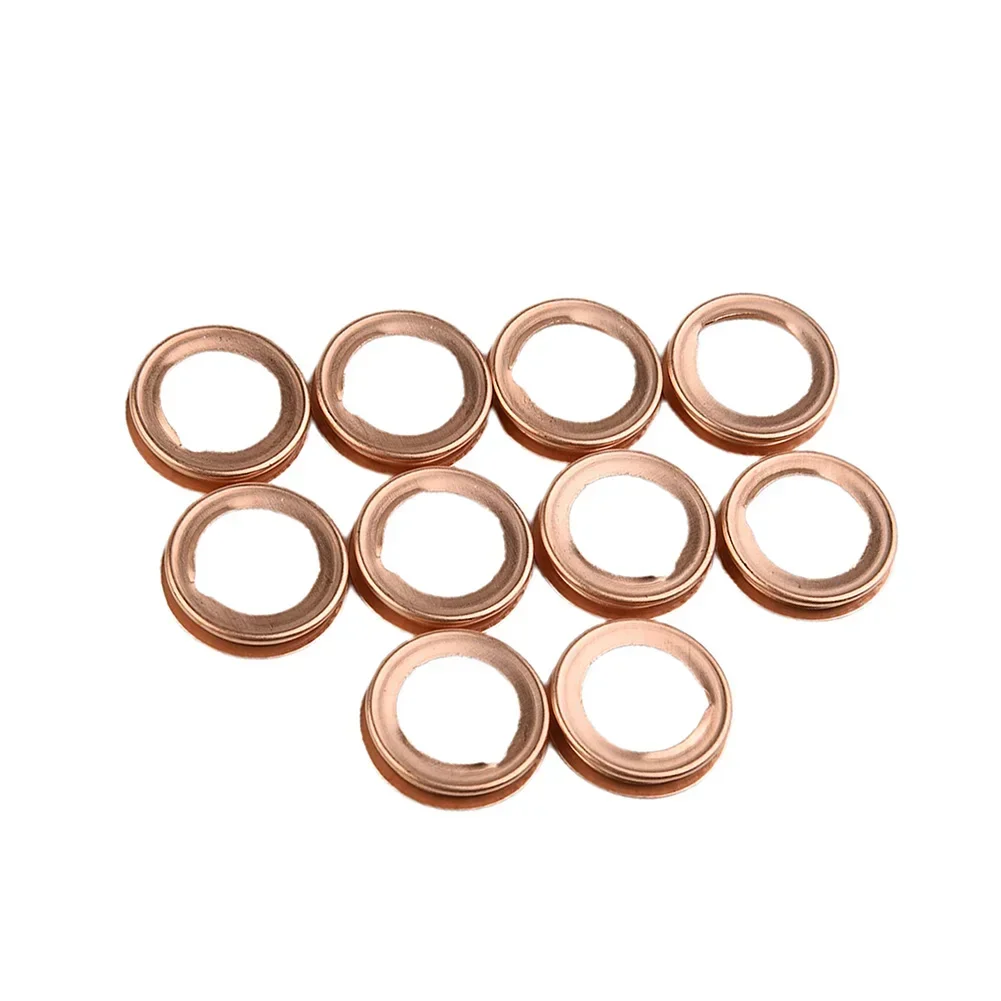 Car Oil Pan Drain Screw Gasket For Infiniti For Nissan Washer Metal Oil Drain Plug Crush #11026-01M02 Copper Gaskets Accessories