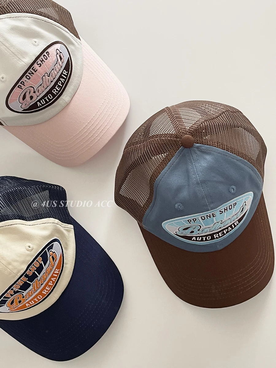 

Summer Breathable Net Cap Women's Korean-Style All-Match Street Fashion Brand Embroidered Letter Baseball Cap Men