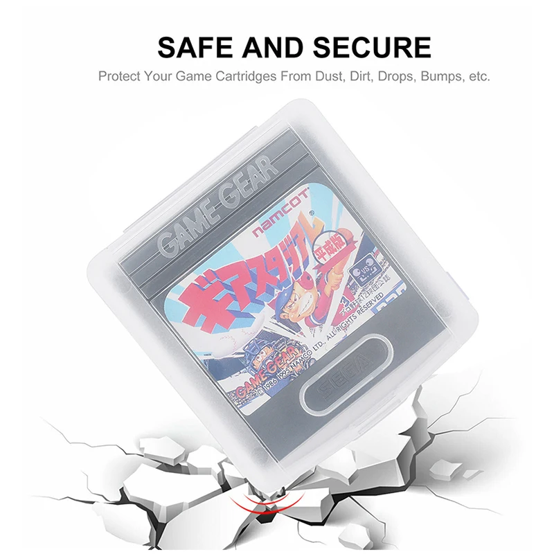 1pc Single Game Card Cartridge Storage Display Box for Sega Game Gear Cart GG Clear Replacement GameGear Protective Case