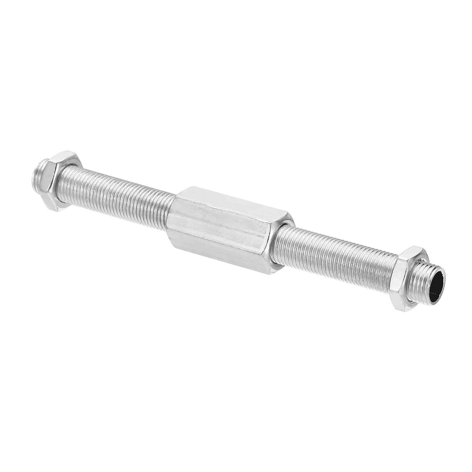 32/40Pcs M10 Fine Thread Lamp Pipe Repair Parts Kits M10x15-30 Metal Hexagon Closed Coupling Nut with Threaded Pipe and Hex Nut