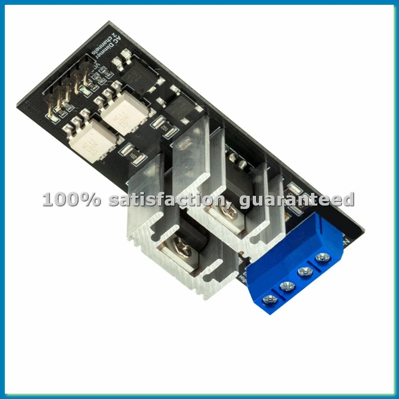 AC Light Dimmer Module 2 Channel 3.3V/5V Logic AC 50/60H 220V/110V Light Dimmer Module for Lamps Elements Fans Pumps