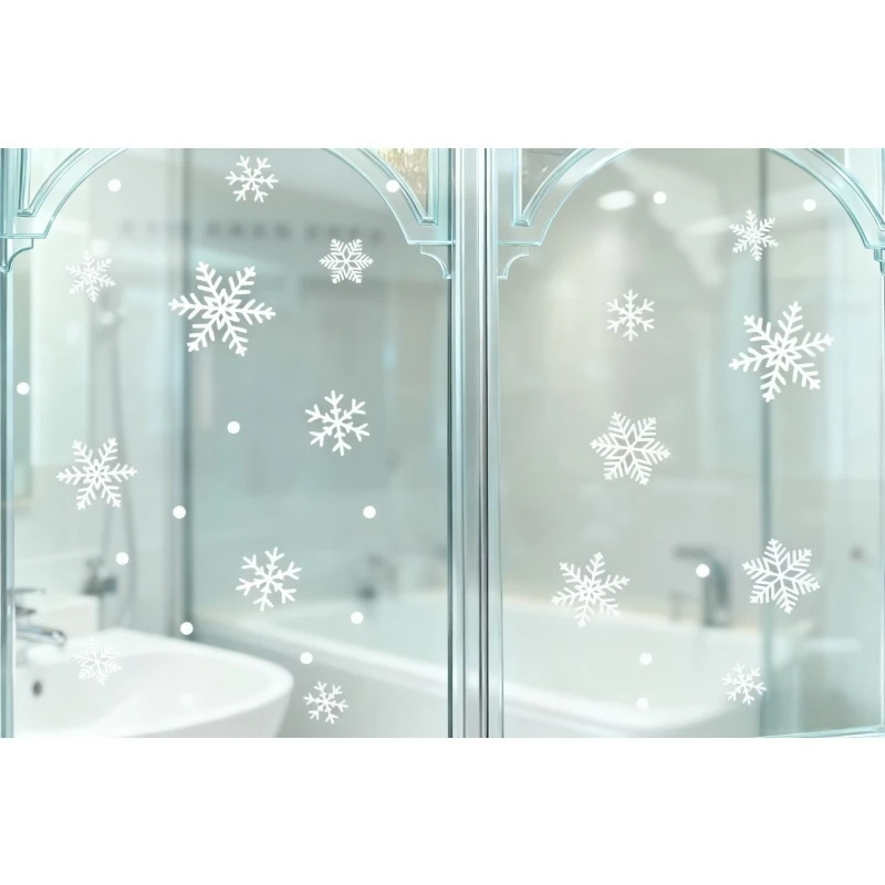 DIY Personalization Fully Transparent Double Sided Visual Snowflake Window Sticker Self Adhesive for Christmas Glass Decoration