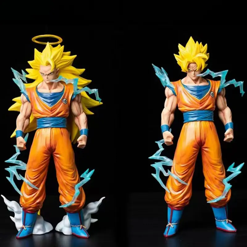 

Dragon Ball Z Anime Statue Explosion Super 3 Goku GK Double Headed Action Figure Model Toy Ornament Collection Birthday Gifts