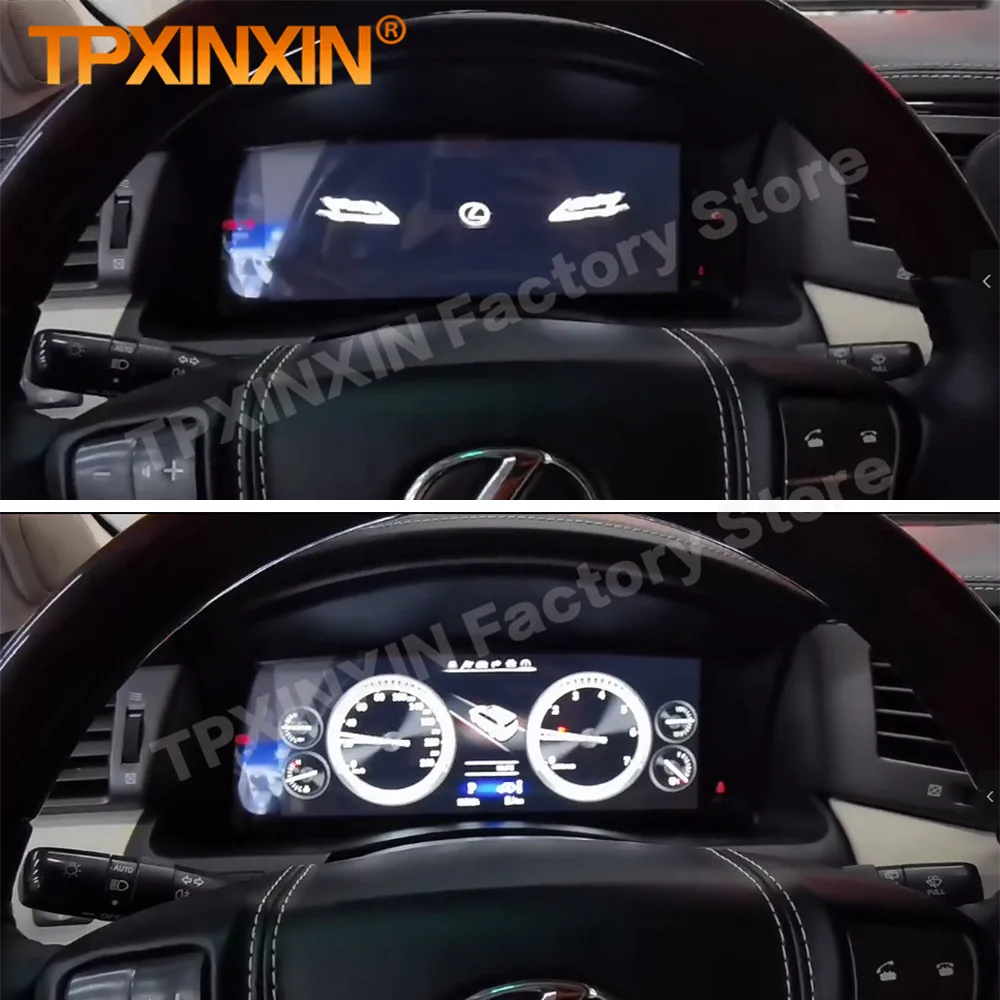 Digital LCD Virtual Cluster Android For Lexus LX570 2007 2008 2009 2010 2011 2012 2013 2014 2015 Dashboard Panel Car Speedometer