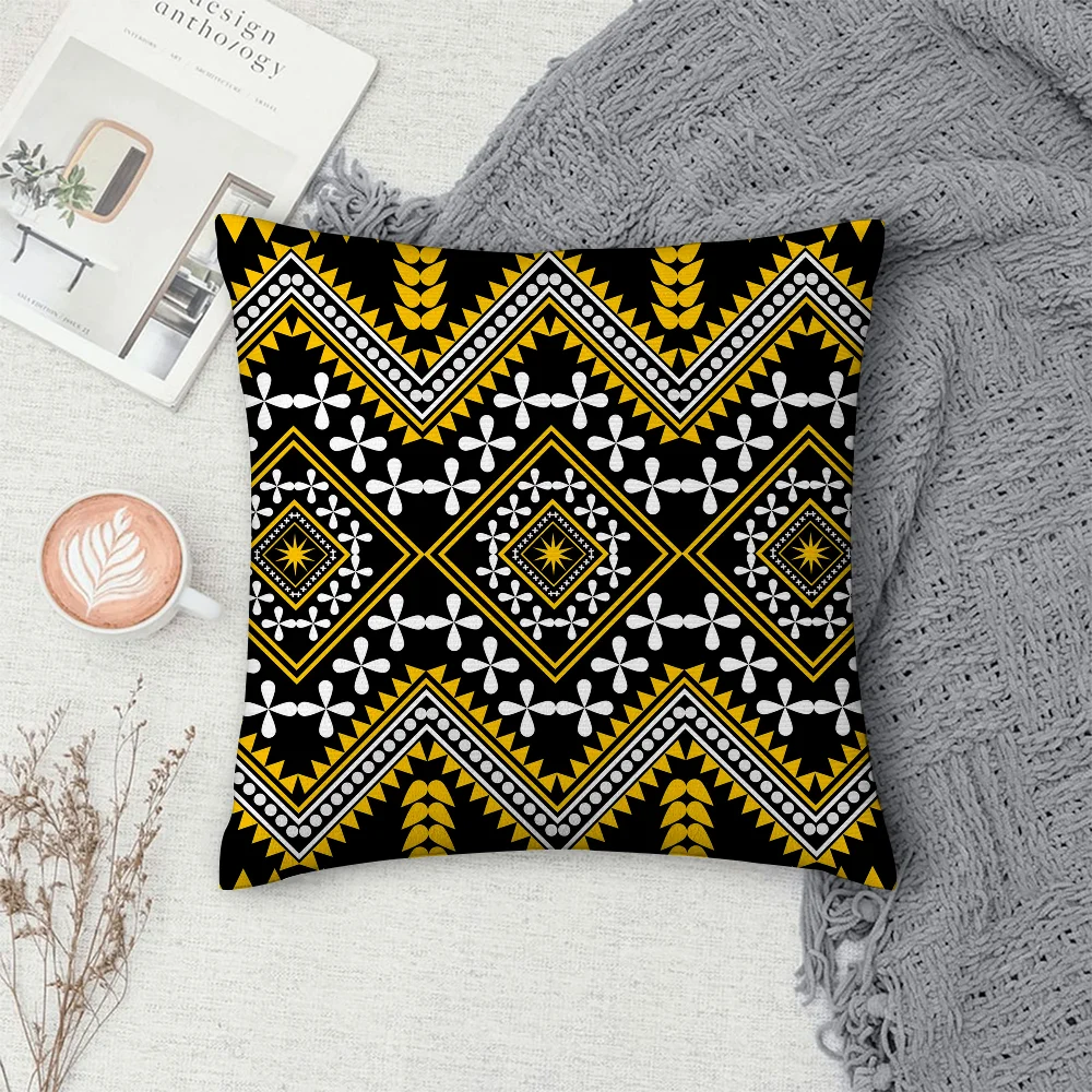

Samoan Tribe Samoa Totem Pillow Case Sofa Decorative Home Double-sided Printing Short Plush Cushion Cover Throw Pillow Cover