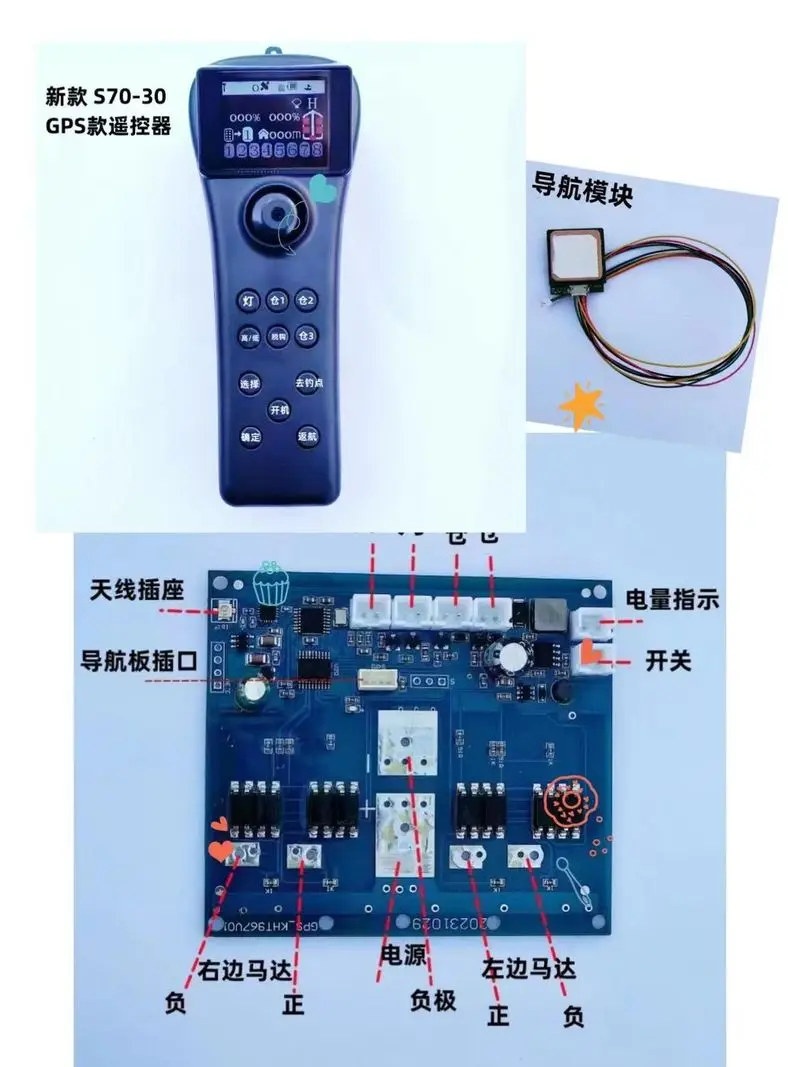 Yuerlang-ポジショニングメインボード,リモコンアクセサリー,レシーバー,12v