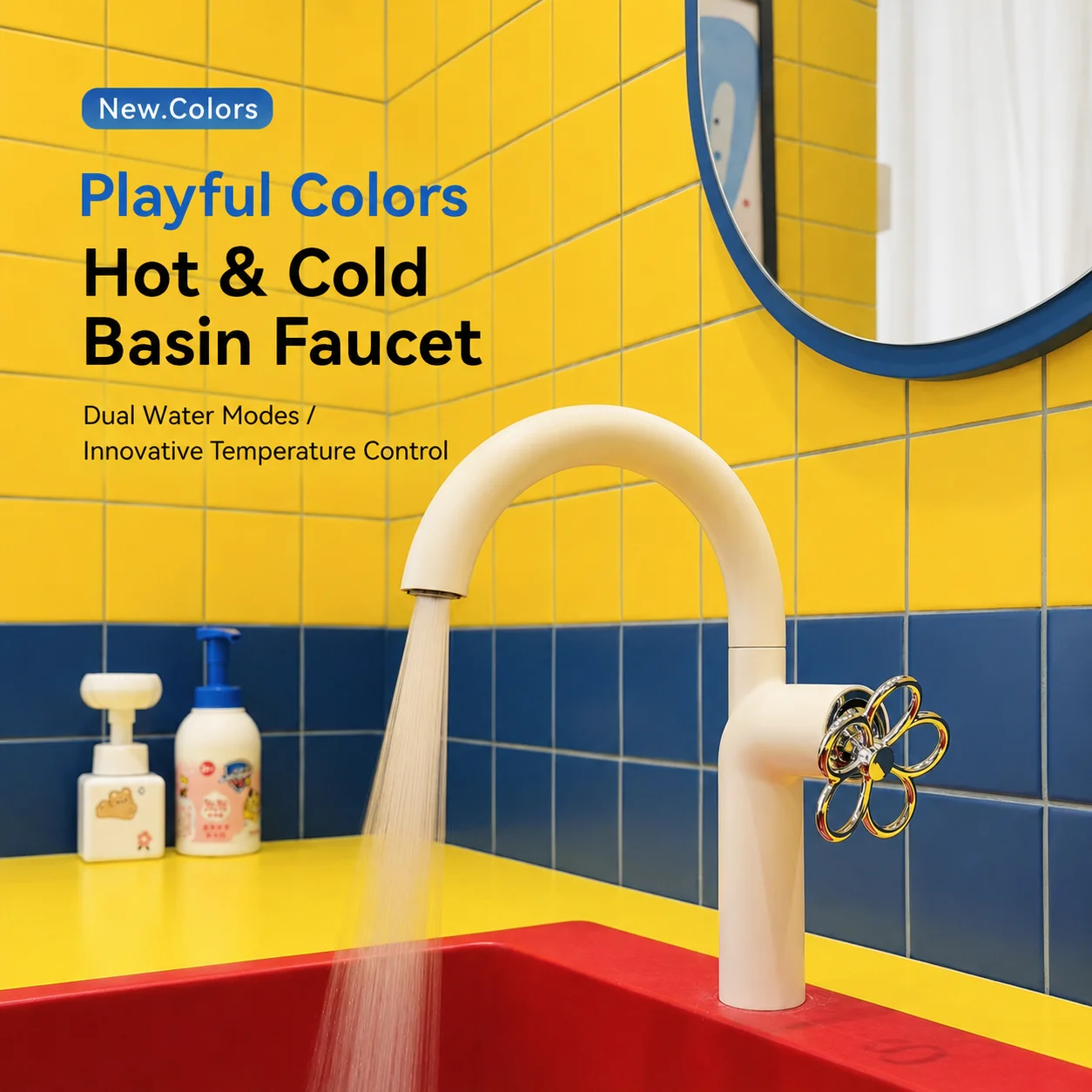 Pull Out Basin Faucet 3 Modes Liftable Hot Cold Bathroom Sink Mixer Tap Gray White Washbasin Faucet