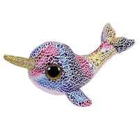 Ty Beanie Boos Plush Toy Nova The Narwhal Doll Animal Anime Collection