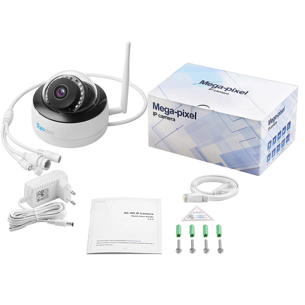 Topodome 5MP/8MP WIFI SD Card SIM 3G/4G Voice Monitoring Sony CMOS Metal Shell Infrared Waterproof Security CCVT Dome IP Camera