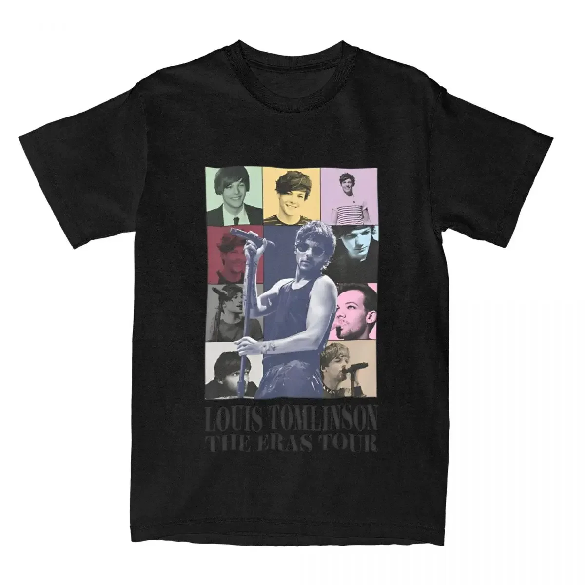 Gift Idea Clothing anime clothes tshirtgraphic  Vintage LOUIS TOMLINSONs THE ERAS TOUR T-Shirts Men 100% Cotton Tee Shirt 2024