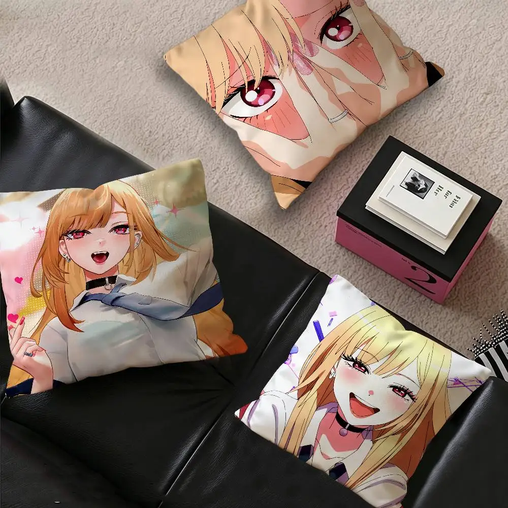 My Dress-Up Darling M-Marin Kitagawa Pillow Gift Home Office Decoration Bedroom Sofa Car Cushion Cover Case 45x45