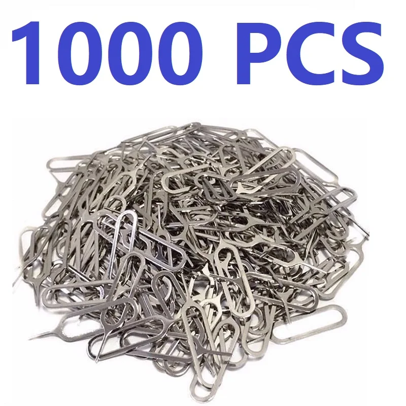 1000pcs Card needle Universal Mobile Phone SIM Ejector Tool Eject Sim Card Tray Open Pin Needle Key Tool For huawei Apple