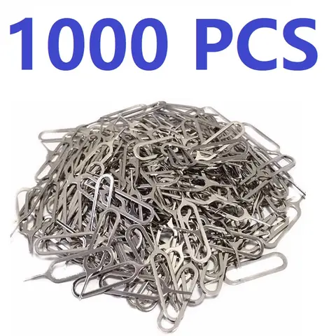 Ejetar Sim Card Tray Open Pin Needle Ferramenta Chave, Celular Universal, Sim Cartões Acessórios, 50 Pcs, 1000Pcs