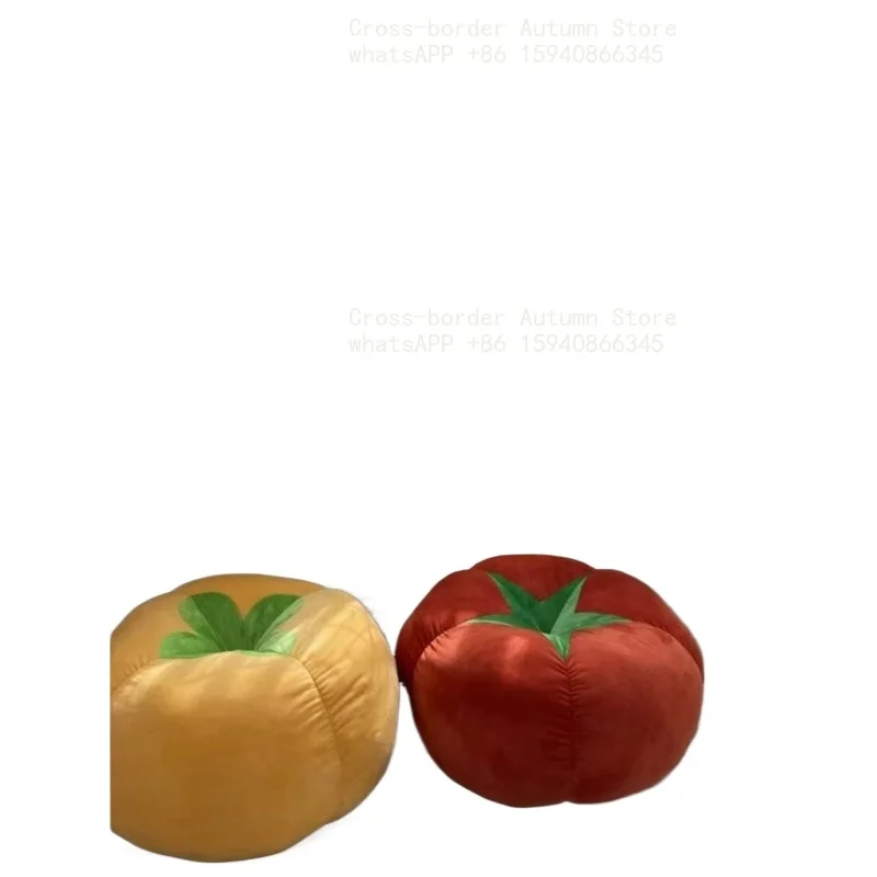 Tomato Cushion Mushroom Decorative Pillow Sofa Pillow Bedroom Decor Cute Small Ornament Velvet Material PP Cotton Filling