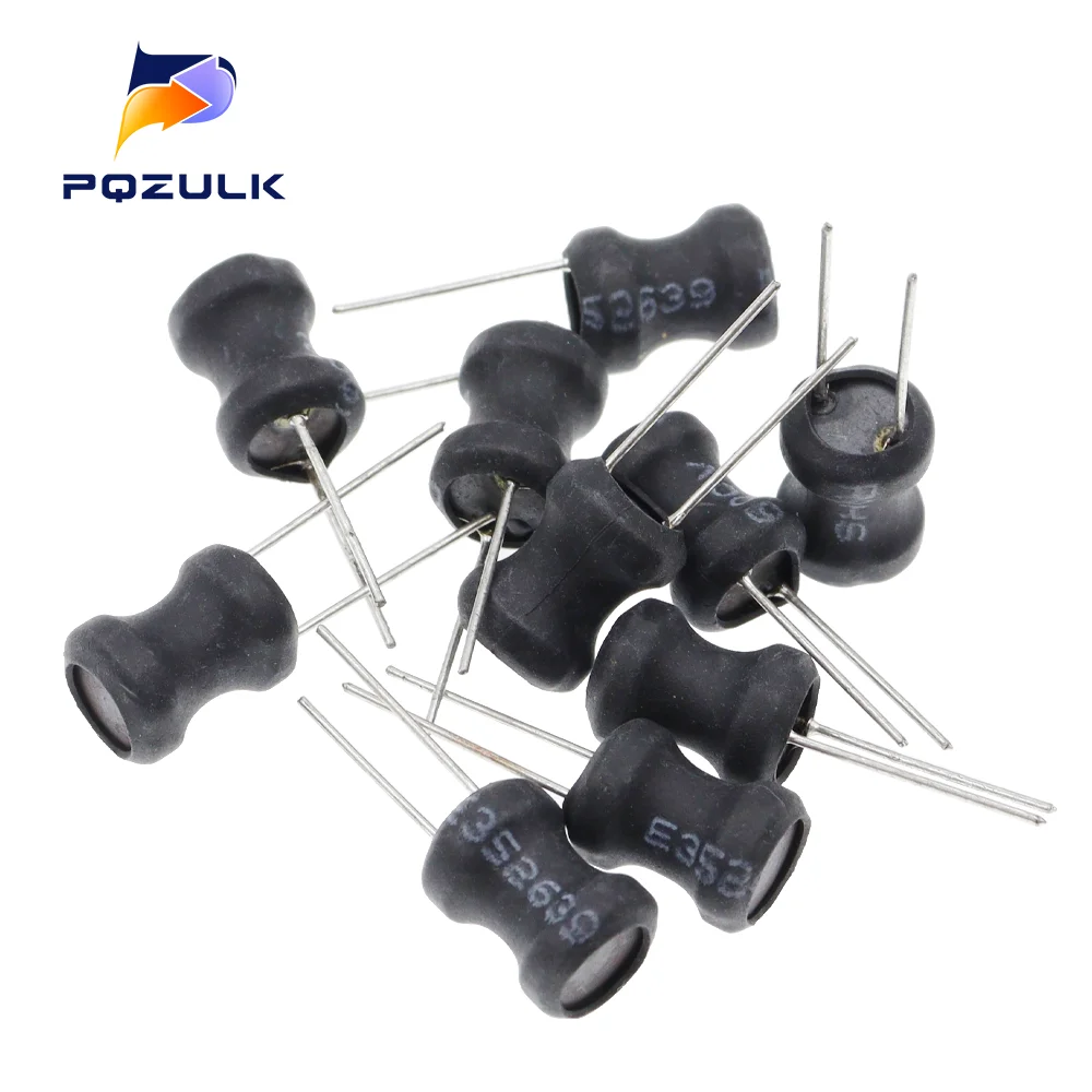 10PCS DIP Cewka indukcyjna 8*10mm 2.2UH 4.7UH 10uH 22uH 100uH 150uh 220uH 330uH 470uH 1MH 2.2MH 4.7MH 10MH Indukcyjność 8X10mm 2Pins