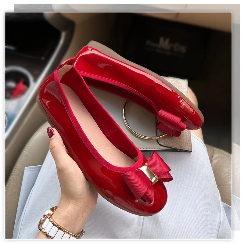 

Модные женские туфли на плоской подошве с бантом и круглым носком, уличная однотонная дизайнерская обувь без шнуровки Мэри Джейн для девочек, повседневная обувь на каблуке, Zapatos Mujer